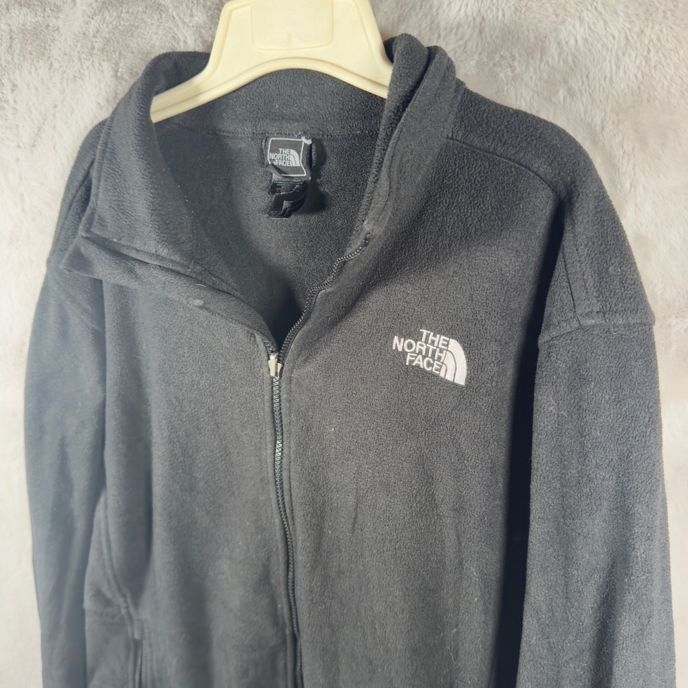 The North Face Mens XL TKA 100 Glacier Full Zip Fleece Jacket Black‎ NF0A3Y2L